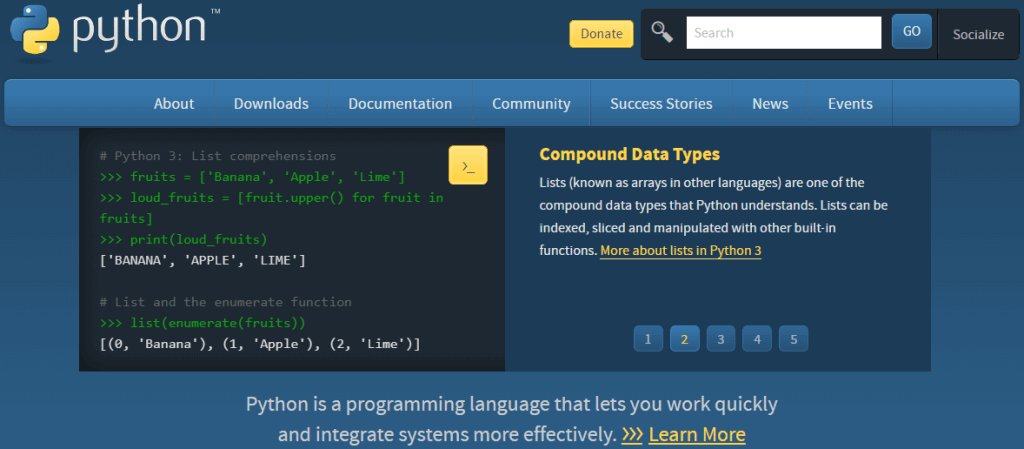 Python website