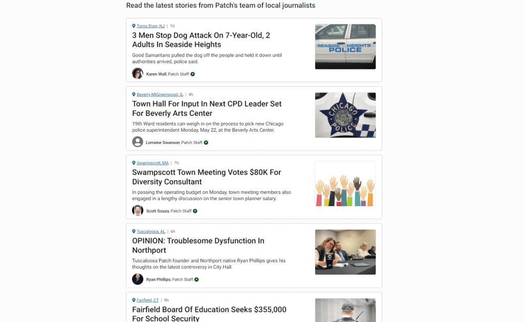Screenshot Patch.com (one of the 6 Supposedly Reputable Sources That Aren't Exactly What They Seem to Be)