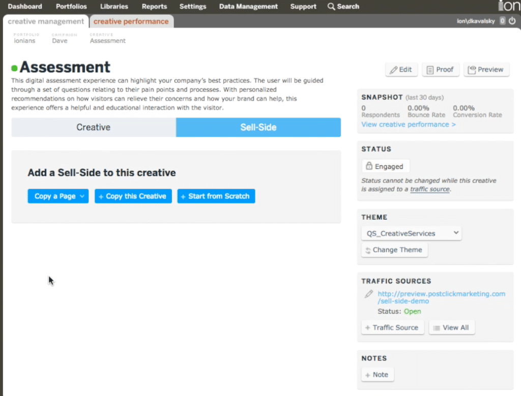 Ion sell-side page screenshot