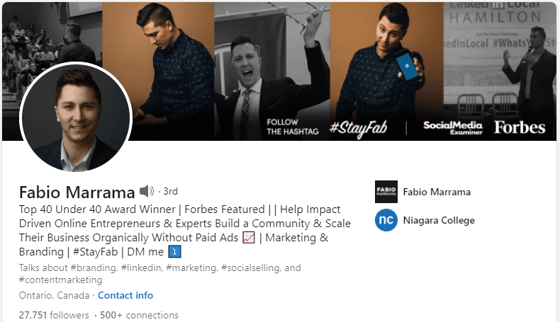 Linkedin banner example.