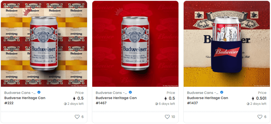 Budweiser nft example