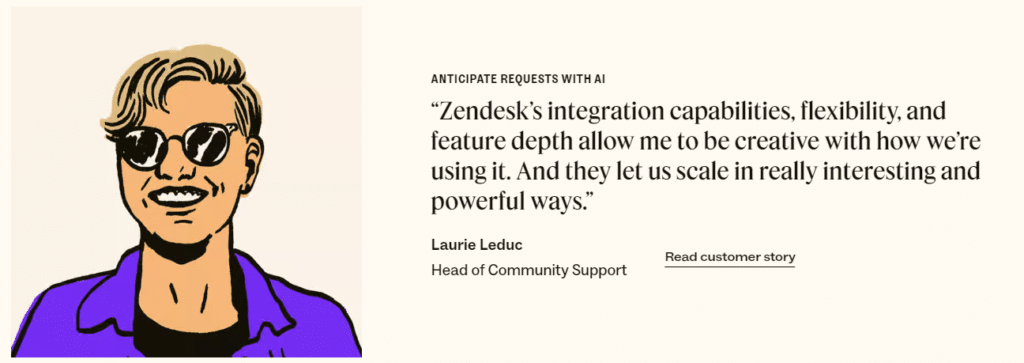 Zendesk testimonial 